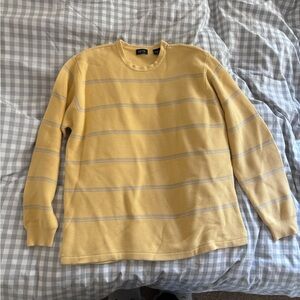 Izod 100% Cotton Yellow Striped Sweater